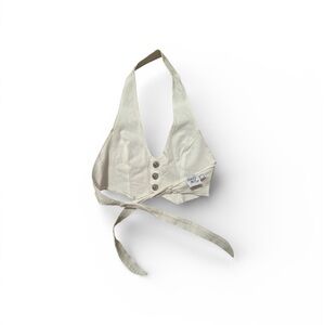 Princess Polly White / Cream Halter Top with Button Detail